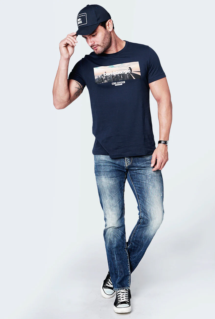 T-Shirt Lengan Pendek Stoyer Navy - Image 5