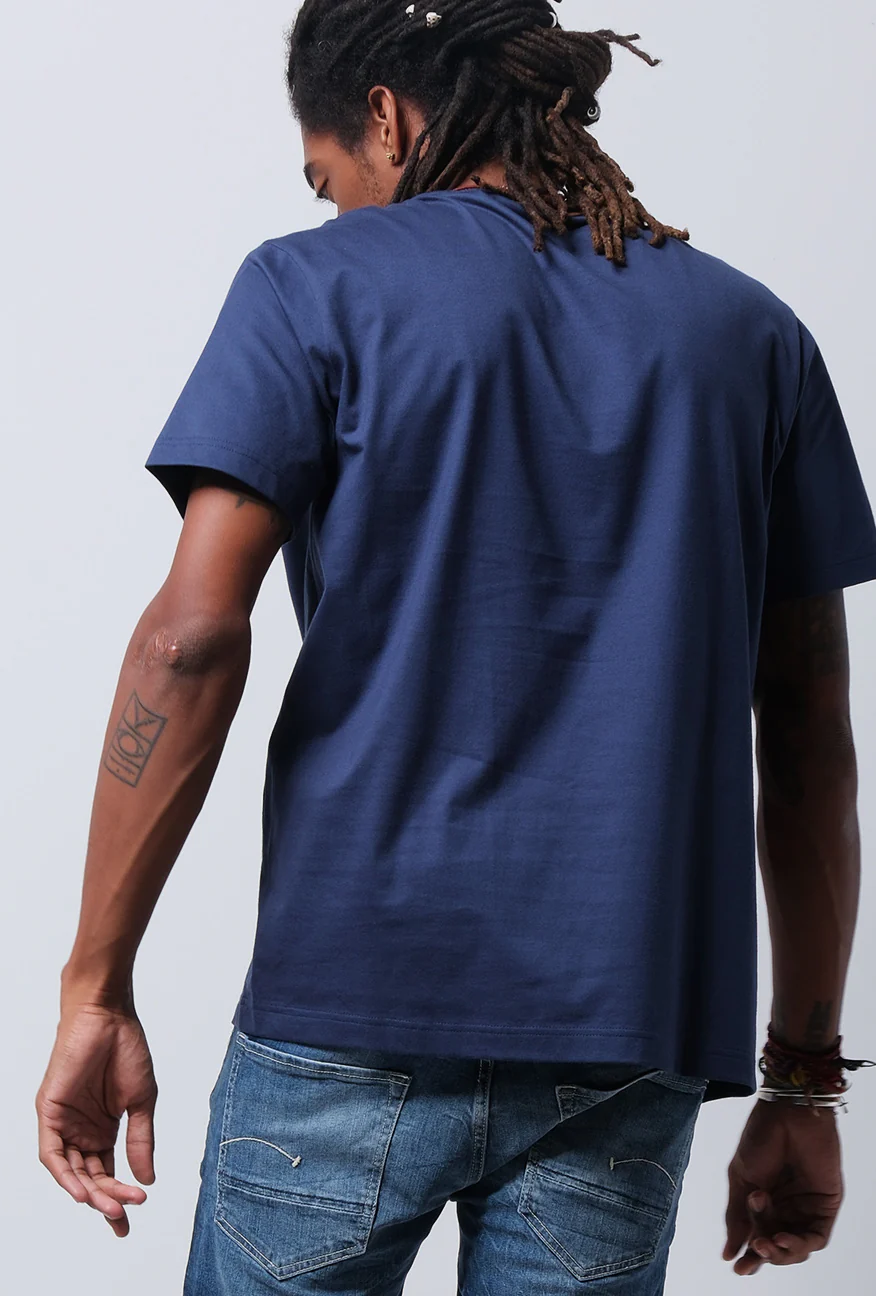 T-Shirt Lengan Pendek Thierry Dark Navy - Image 4