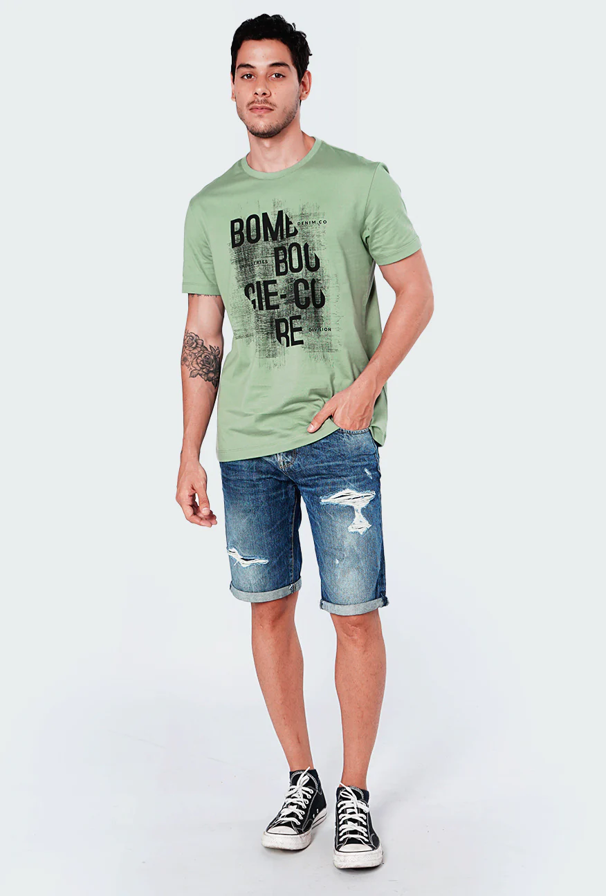 T-Shirt Lengan Pendek Voxel Green