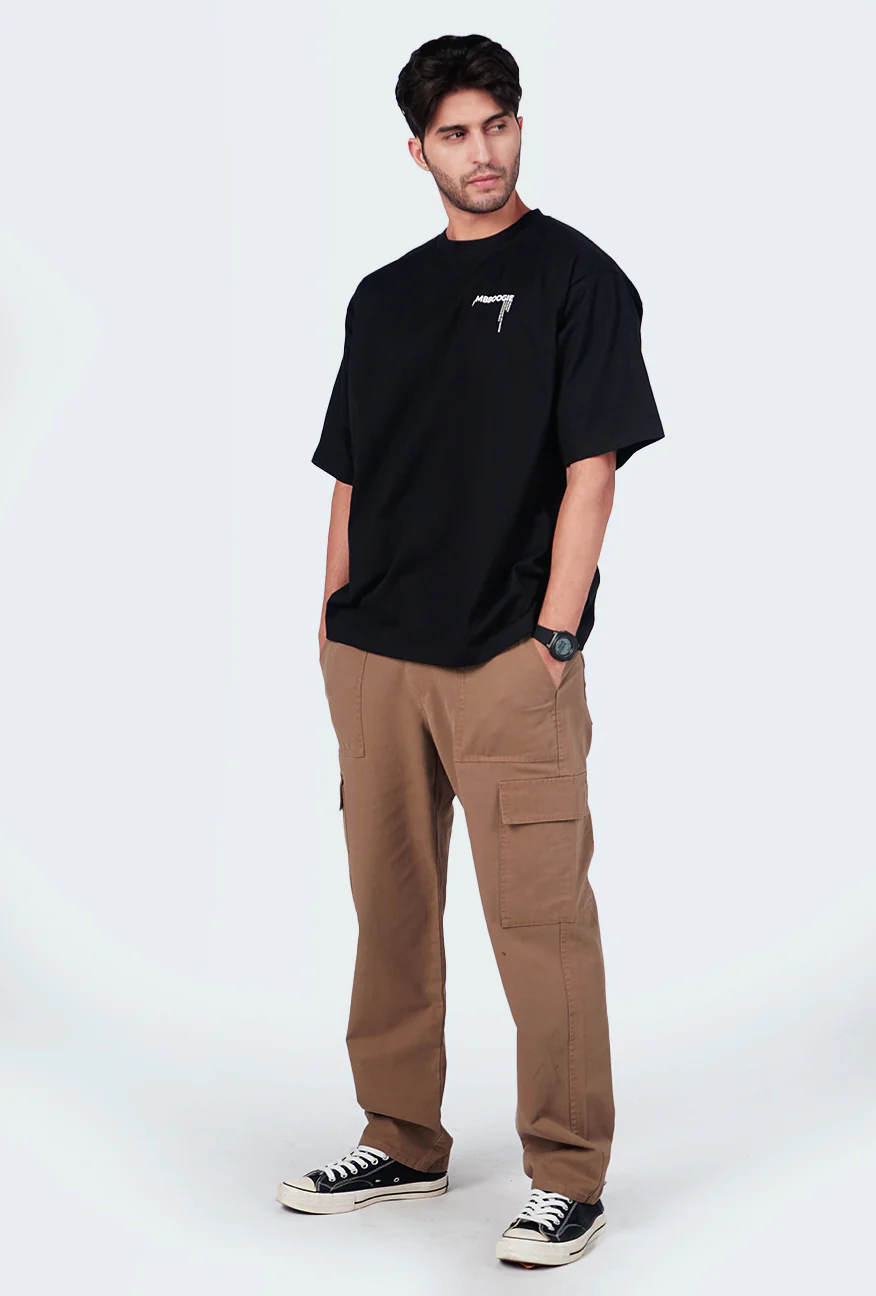 T-Shirt Lengan Pendek Oversize Wolf Black - Image 5