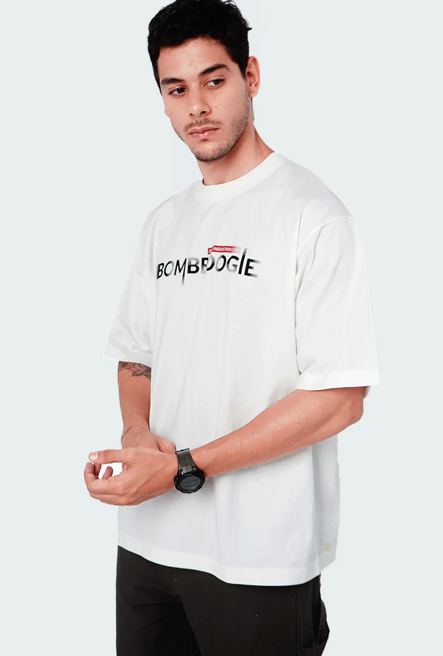T-Shirt Lengan Pendek Oversize Wolfer Offwhite - Image 3