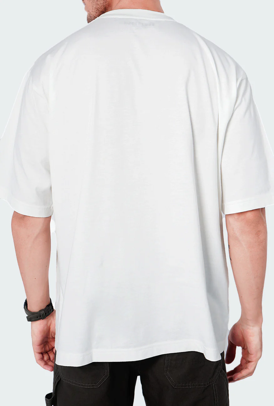 T-Shirt Lengan Pendek Oversize Wolfer Offwhite - Image 5