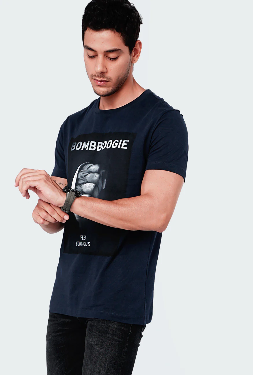 T-Shirt Lengan Pendek Zarco Navy - Image 3