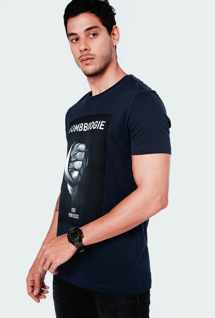 T-Shirt Lengan Pendek Zarco Navy - Image 4