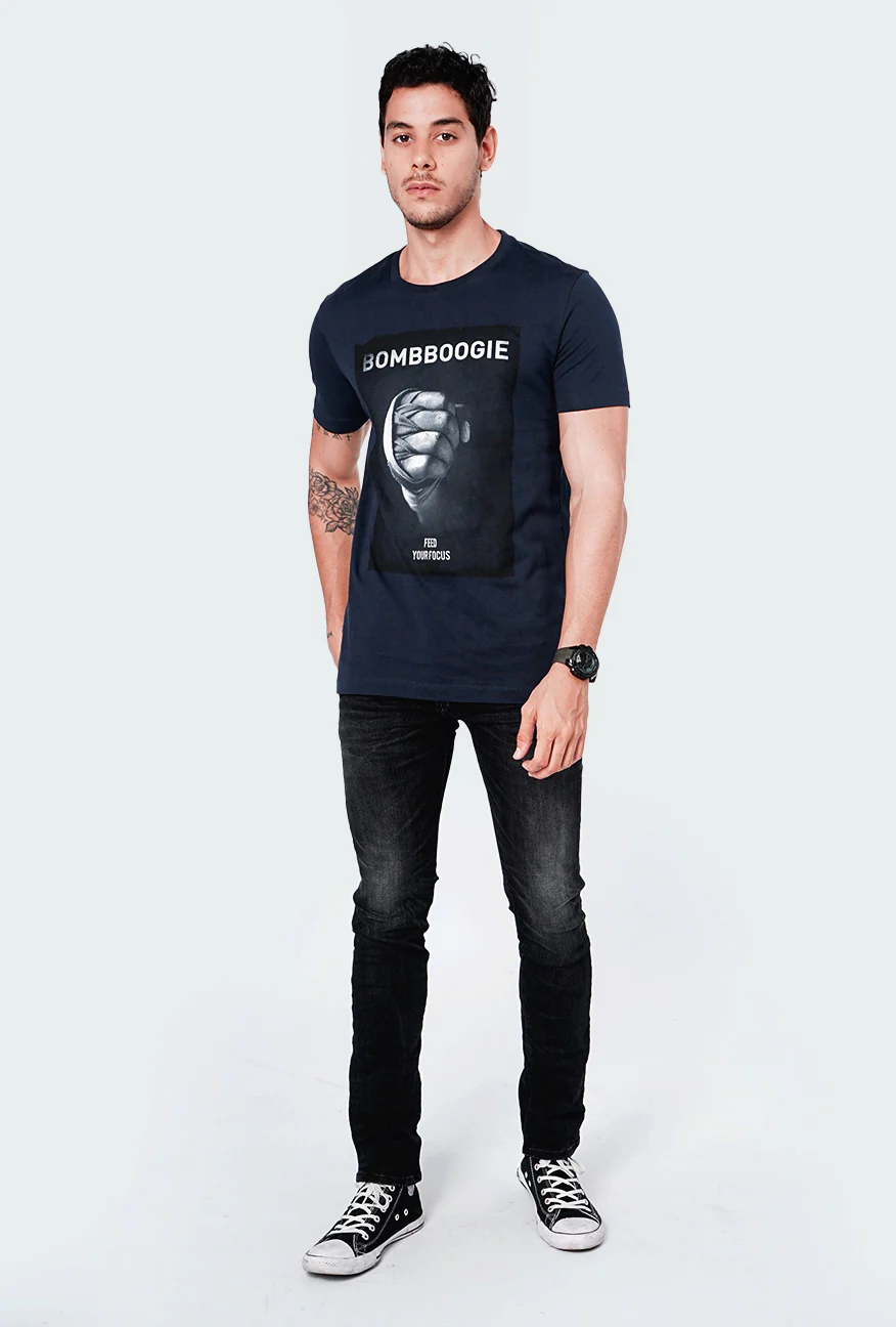 T-Shirt Lengan Pendek Zarco Navy - Image 5