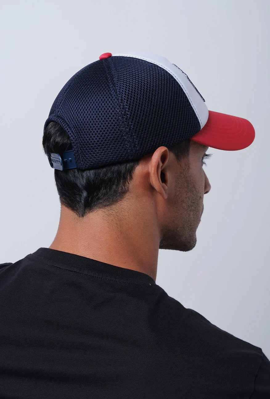 Topi Mavy Trucker White Navy Red - Image 3