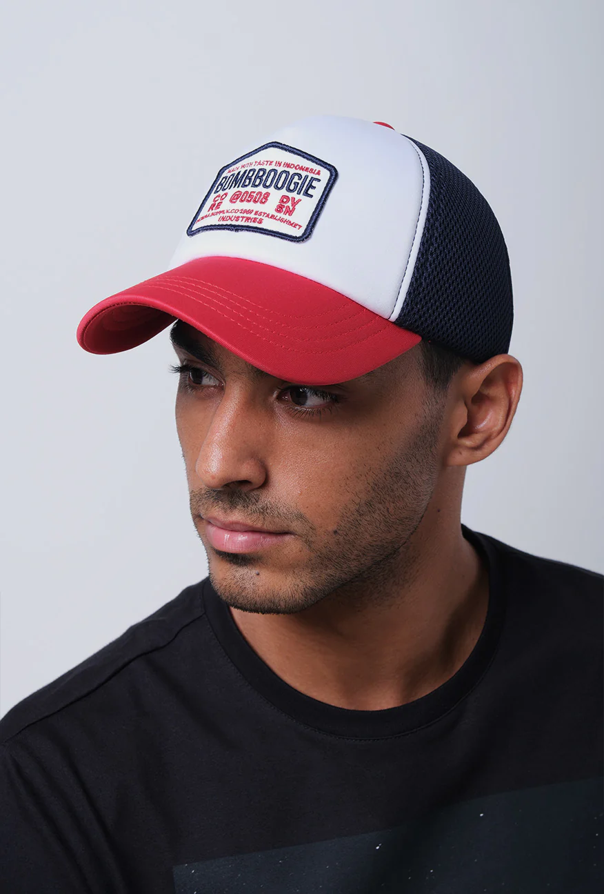 Topi Mavy Trucker White Navy Red - Image 4