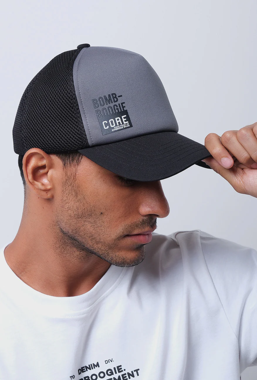 Topi Rellent Black Grey Trucker - Image 2