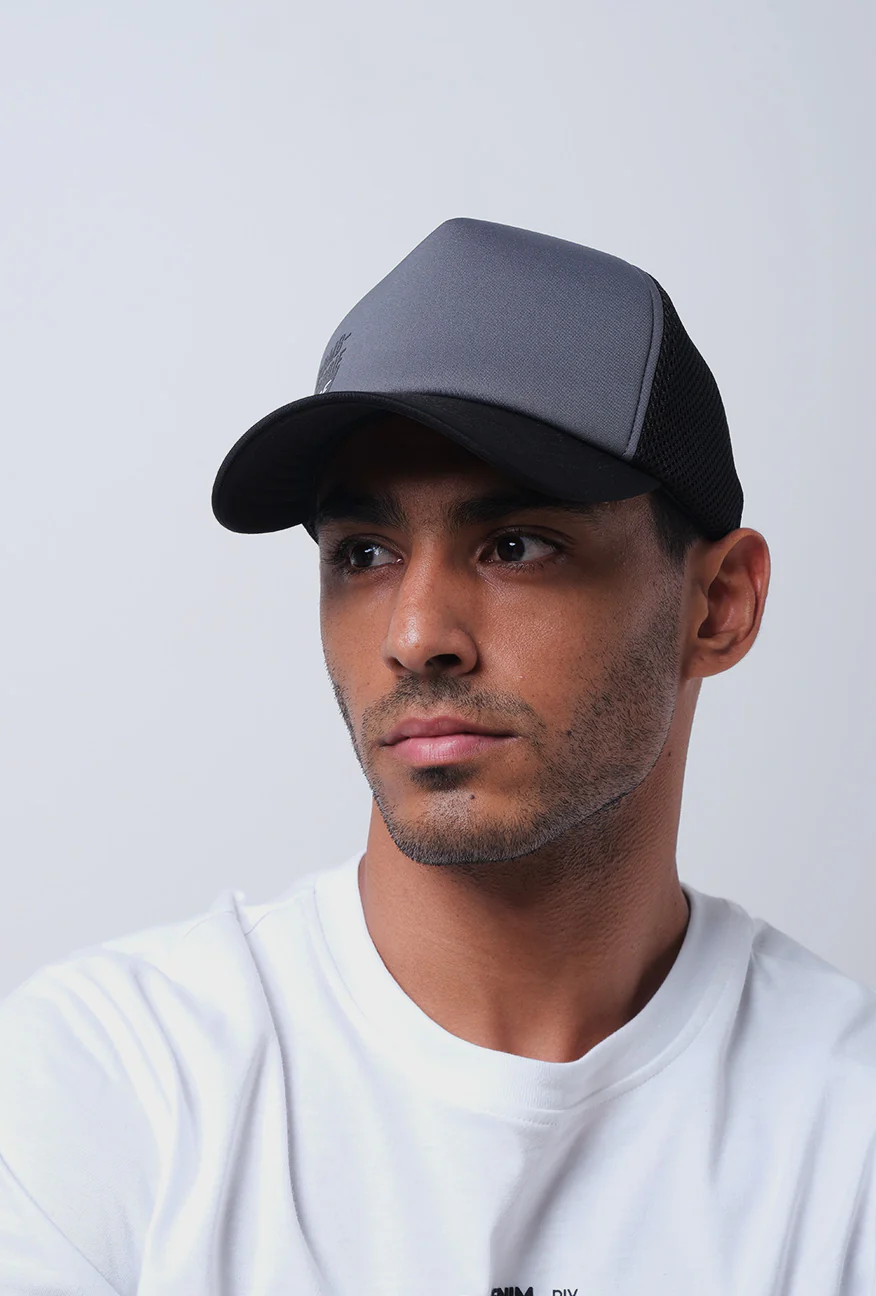 Topi Rellent Black Grey Trucker - Image 4