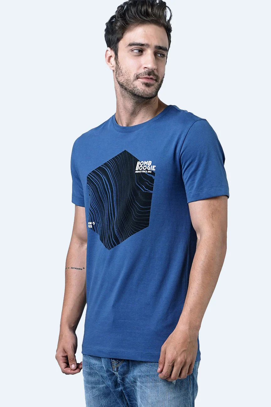 T-Shirt Lengan Pendek Traffer Blue