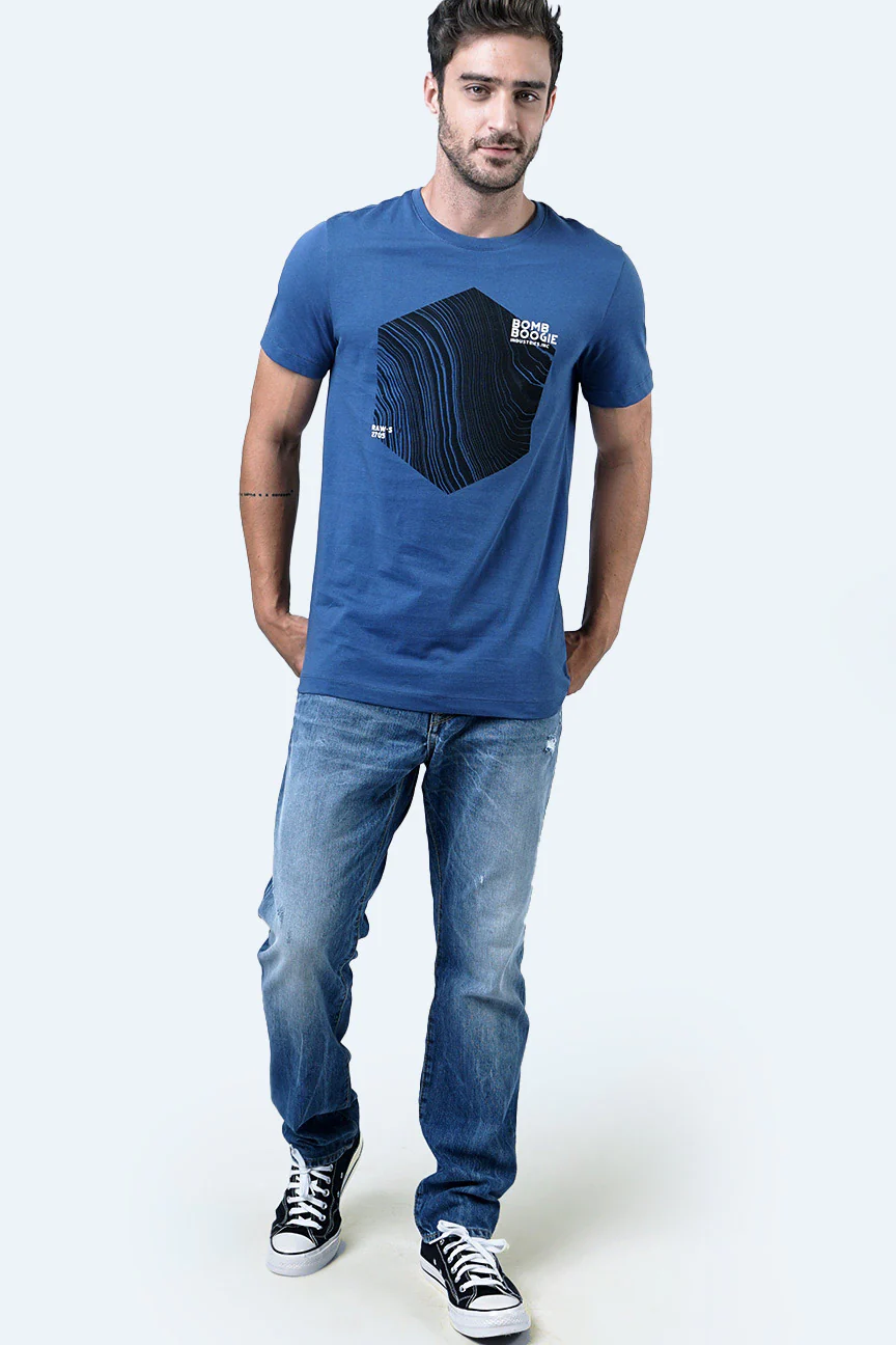 T-Shirt Lengan Pendek Traffer Blue - Image 4