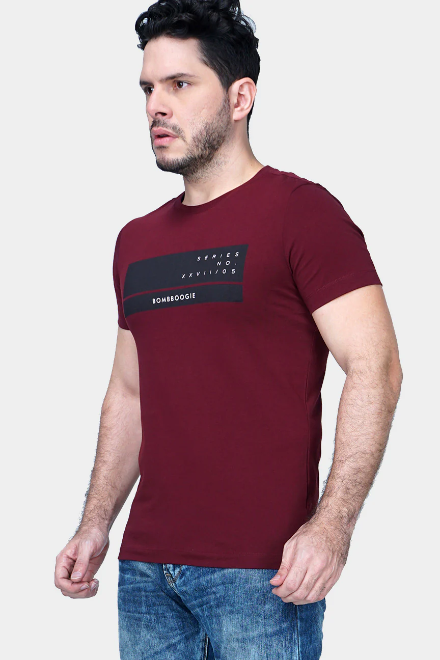 T-Shirt Lengan Pendek Trances Maroon - Image 2