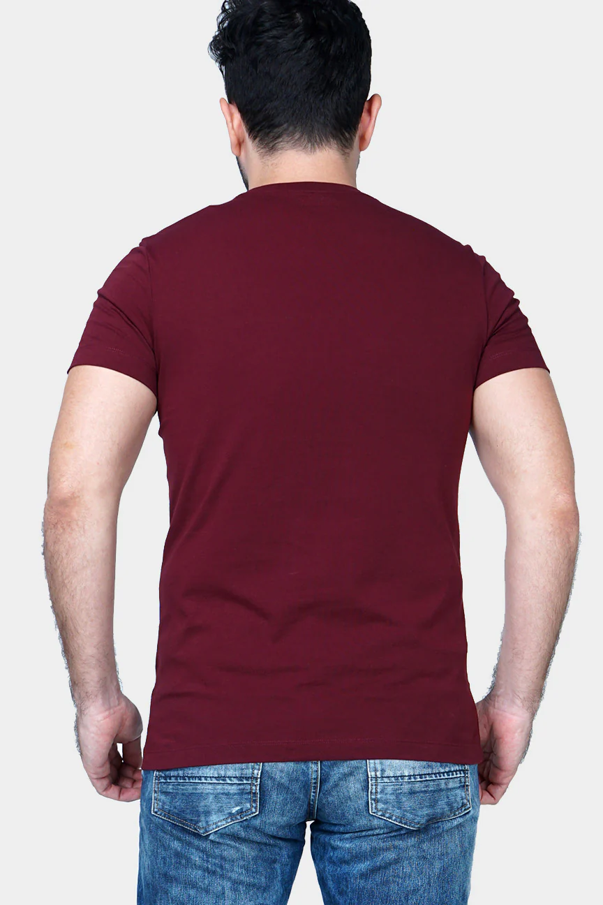 T-Shirt Lengan Pendek Trances Maroon - Image 4