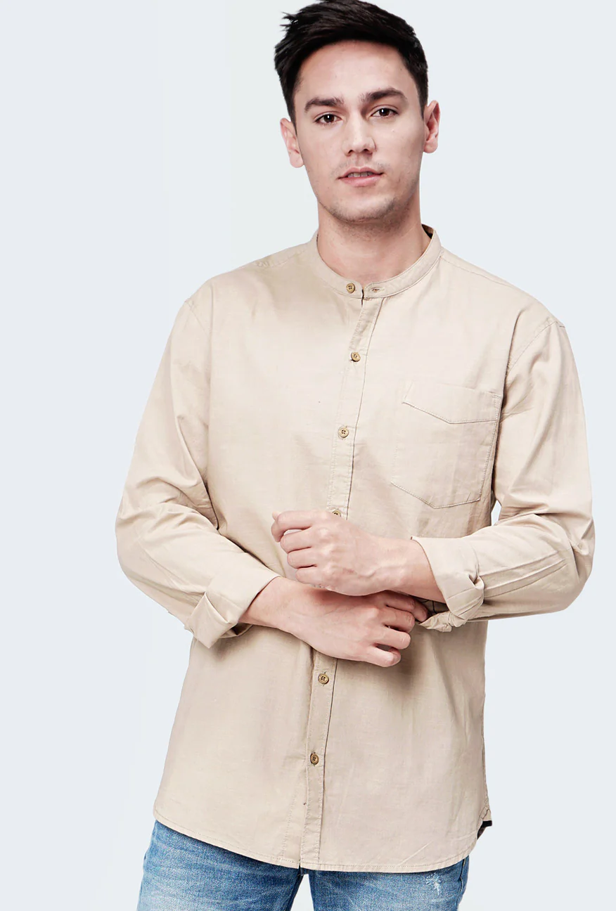 Kemeja Koko Trudo Light Khaki - Image 3