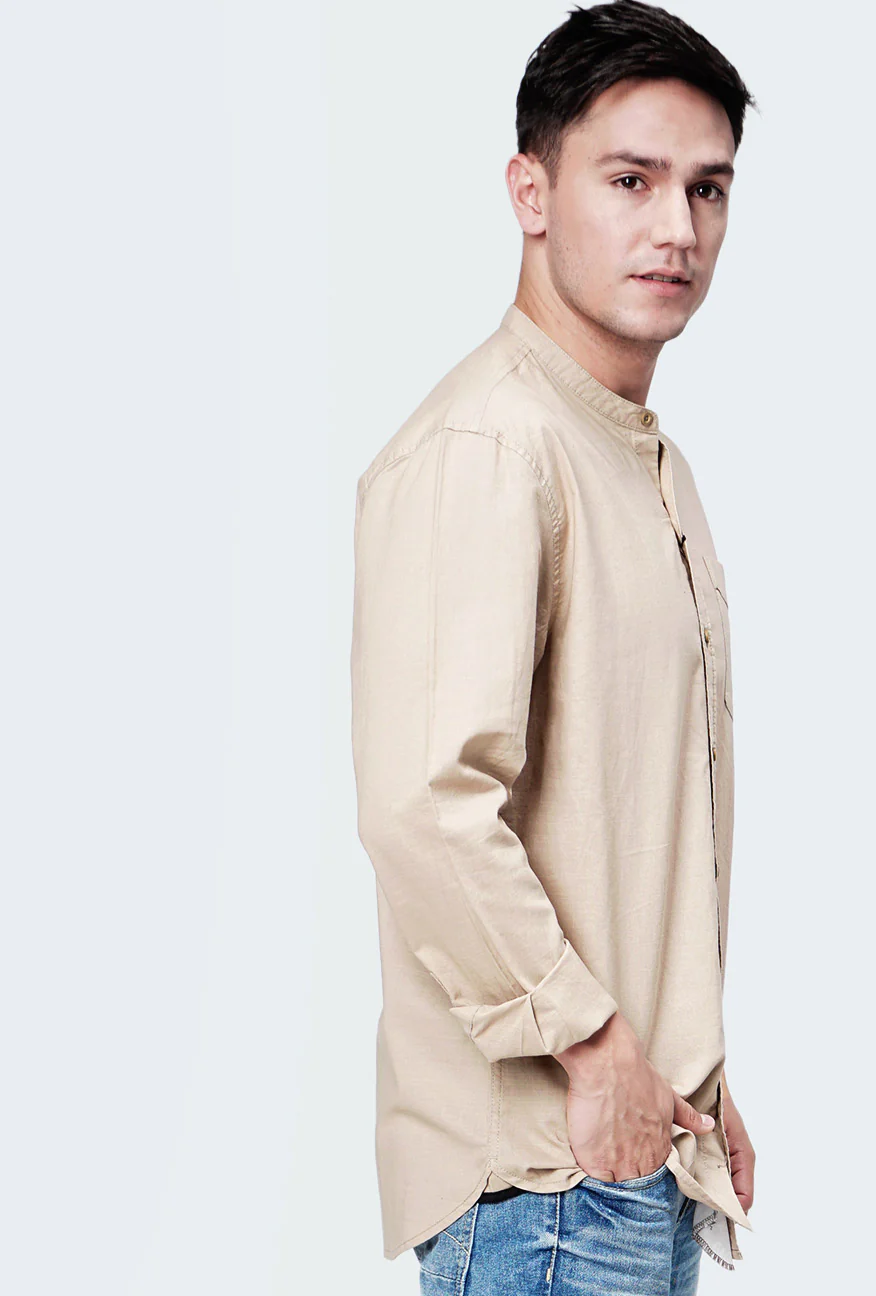 Kemeja Koko Trudo Light Khaki - Image 4
