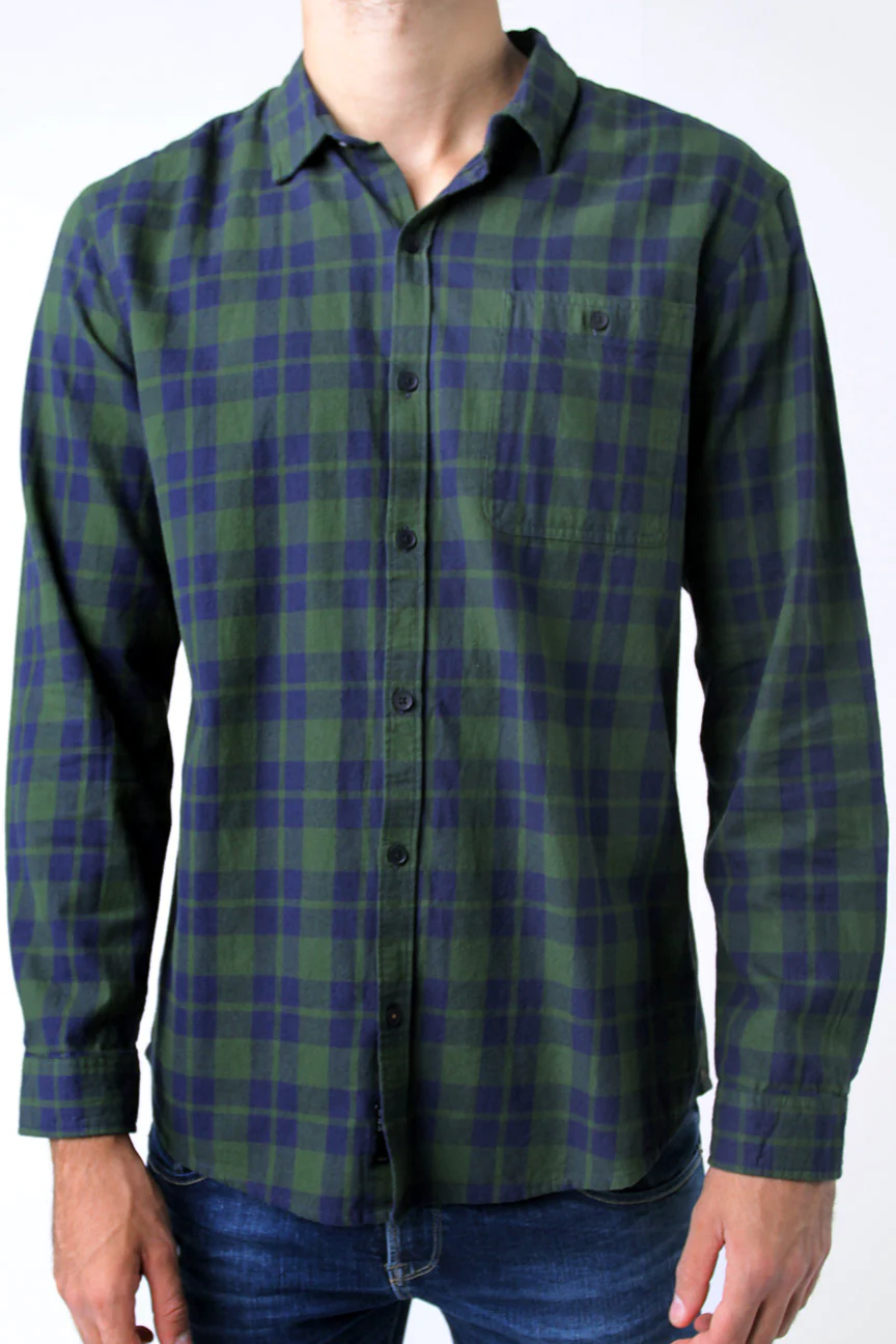 Kemeja Flanel Tyler Green Navy - Image 3