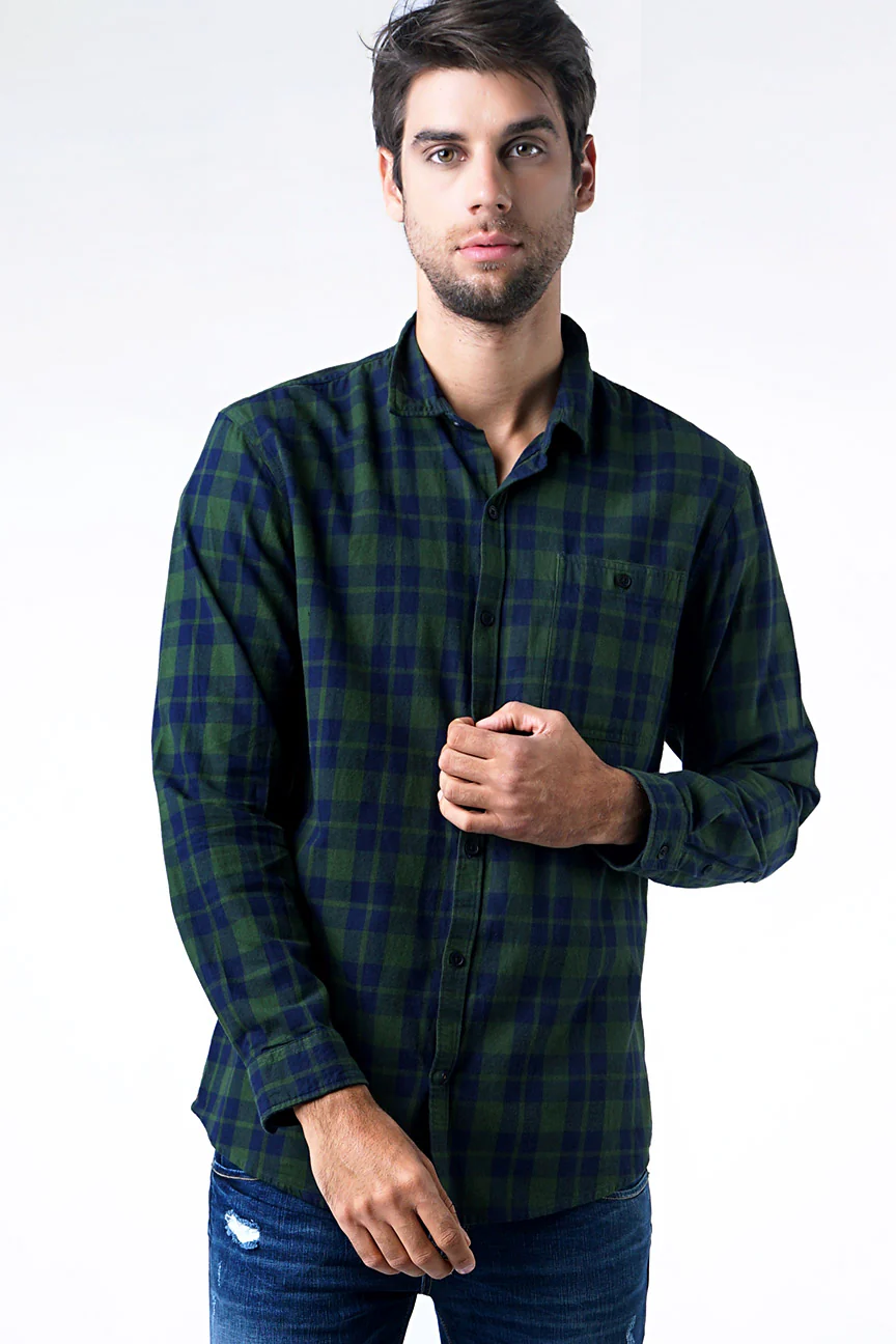 Kemeja Flanel Tyler Green Navy - Image 4
