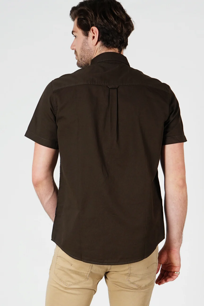 Kemeja Lengan Pendek Vamos Dark Brown Regular - Image 3