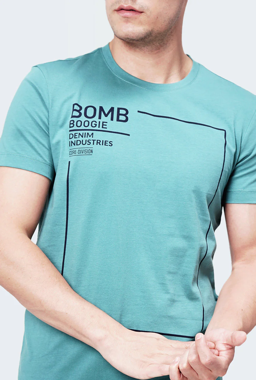 T-Shirt Lengan Pendek Vegan Medium Green - Image 2