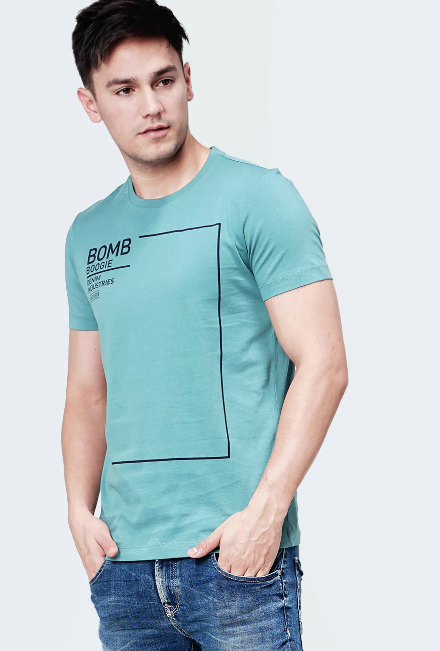 T-Shirt Lengan Pendek Vegan Medium Green - Image 3