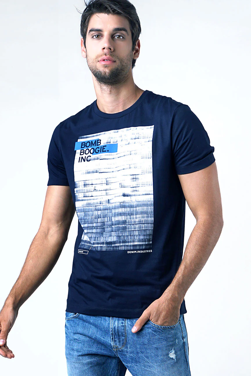 T-Shirt Lengan Pendek Velde Dark Navy