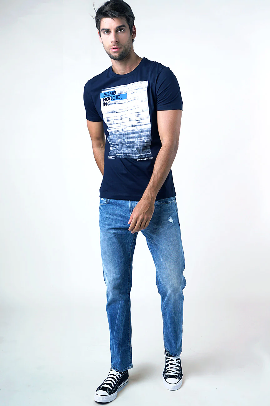 T-Shirt Lengan Pendek Velde Dark Navy - Image 5