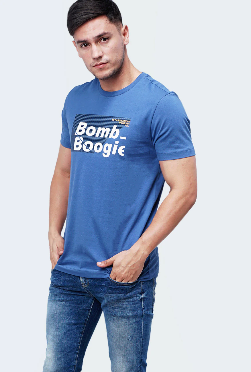 T-Shirt Lengan Pendek Velder Blue