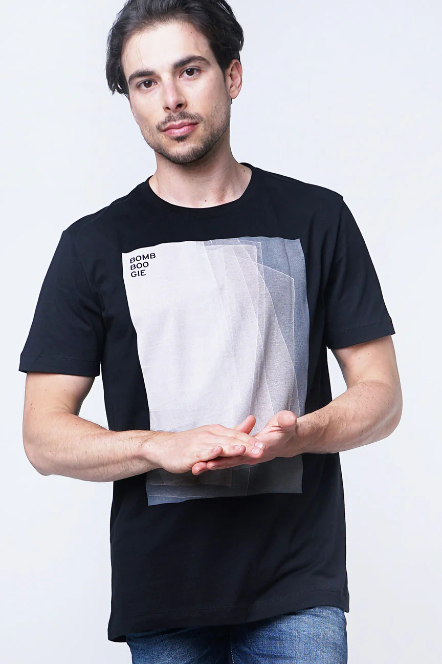 T-Shirt Lengan Pendek Vermo Black