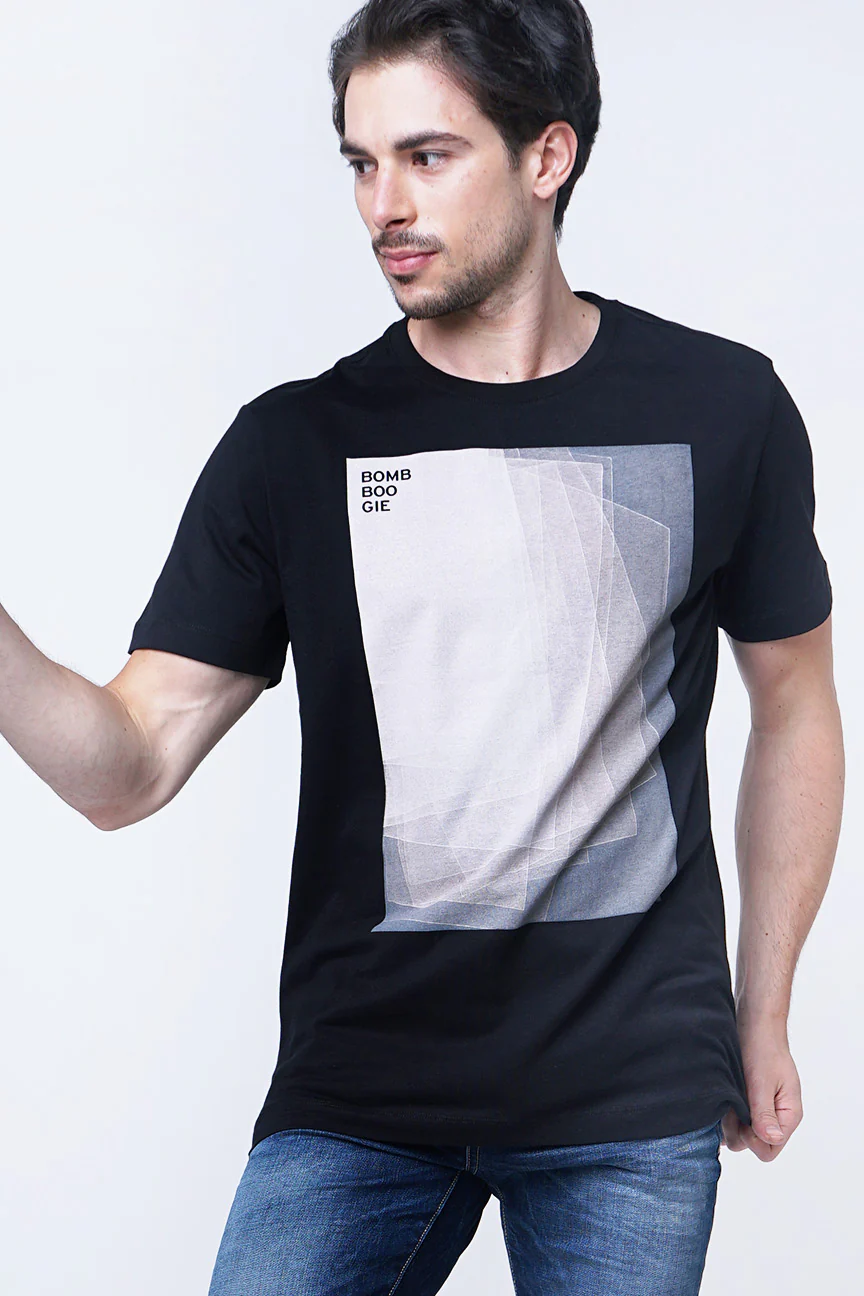 T-Shirt Lengan Pendek Vermo Black - Image 2