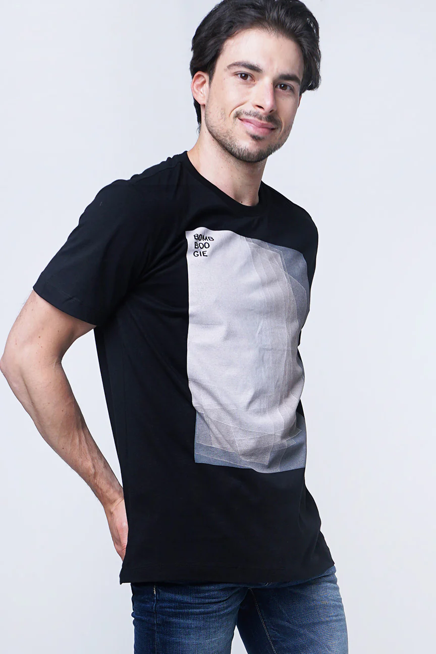 T-Shirt Lengan Pendek Vermo Black - Image 3