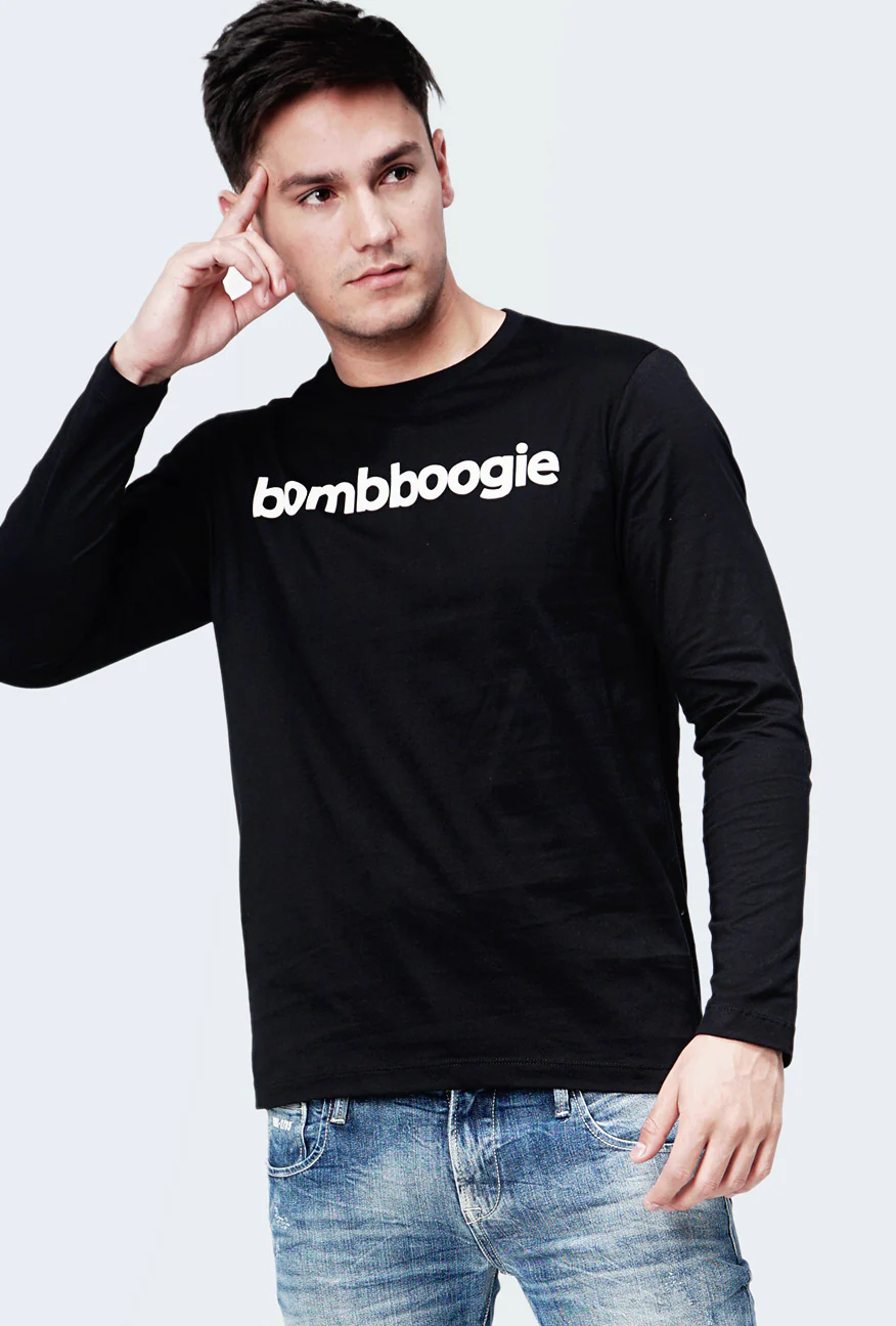 T-Shirt Lengan Panjang Verpel Black
