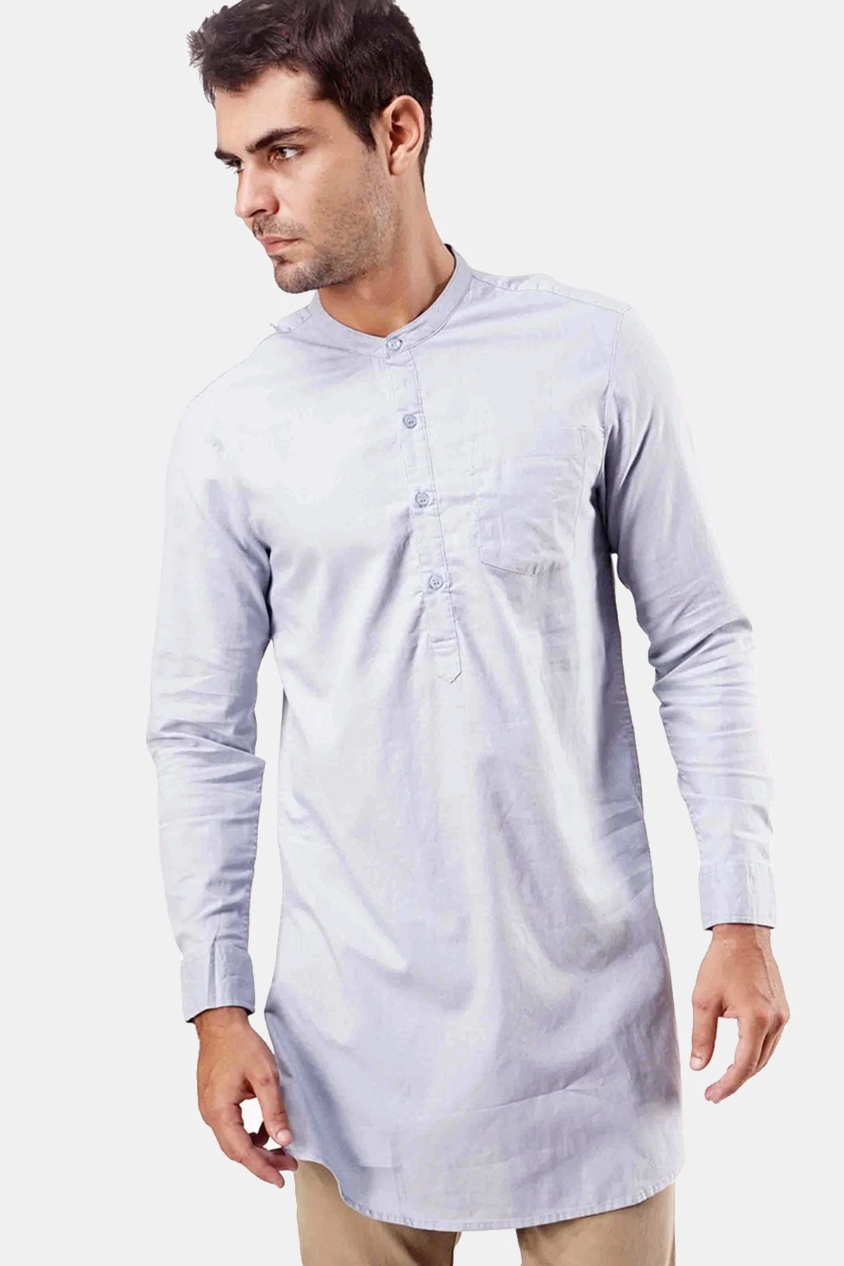 Kemeja Koko Regular Vorta Light Grey