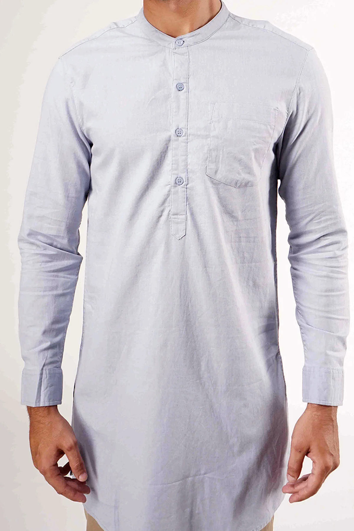 Kemeja Koko Regular Vorta Light Grey - Image 4