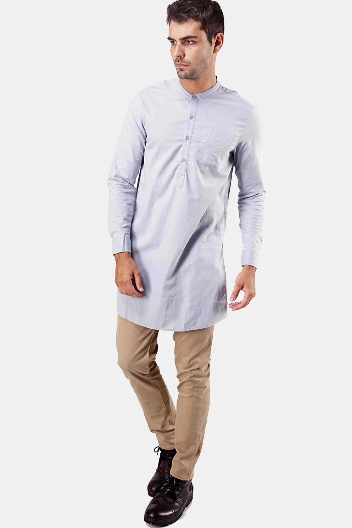 Kemeja Koko Regular Vorta Light Grey - Image 5