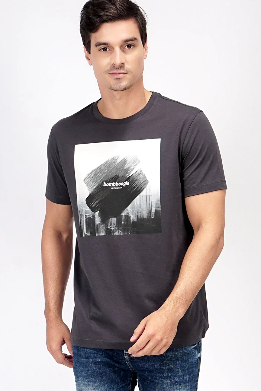 T-Shirt Lengan Pendek Vourheis Grey - Image 2