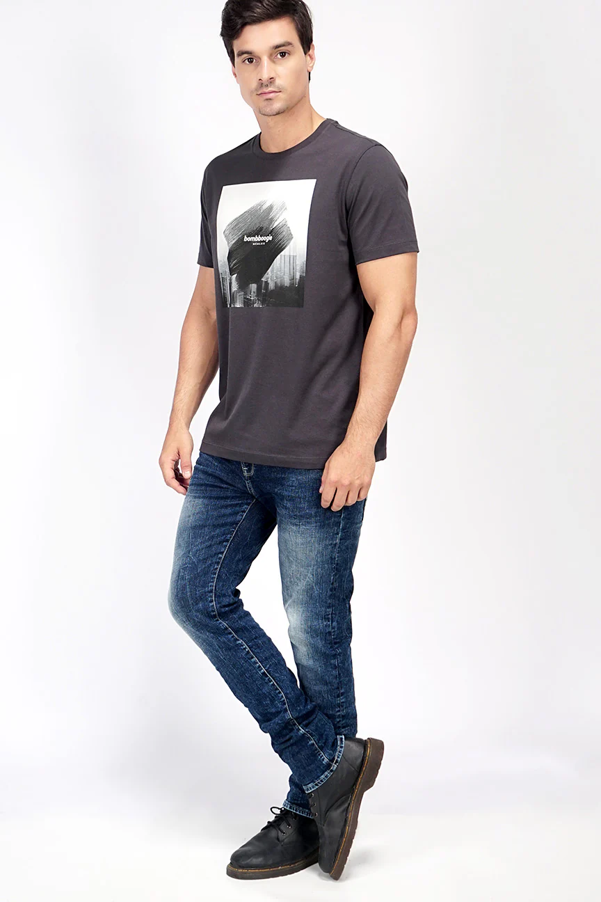 T-Shirt Lengan Pendek Vourheis Grey - Image 5