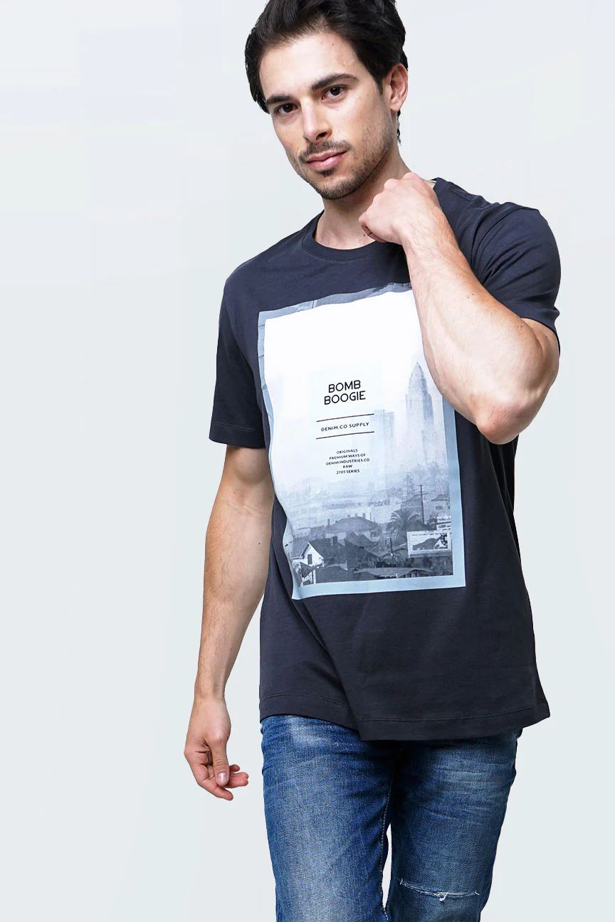 T-Shirt Lengan Pendek Vribour Dark Grey - Image 5