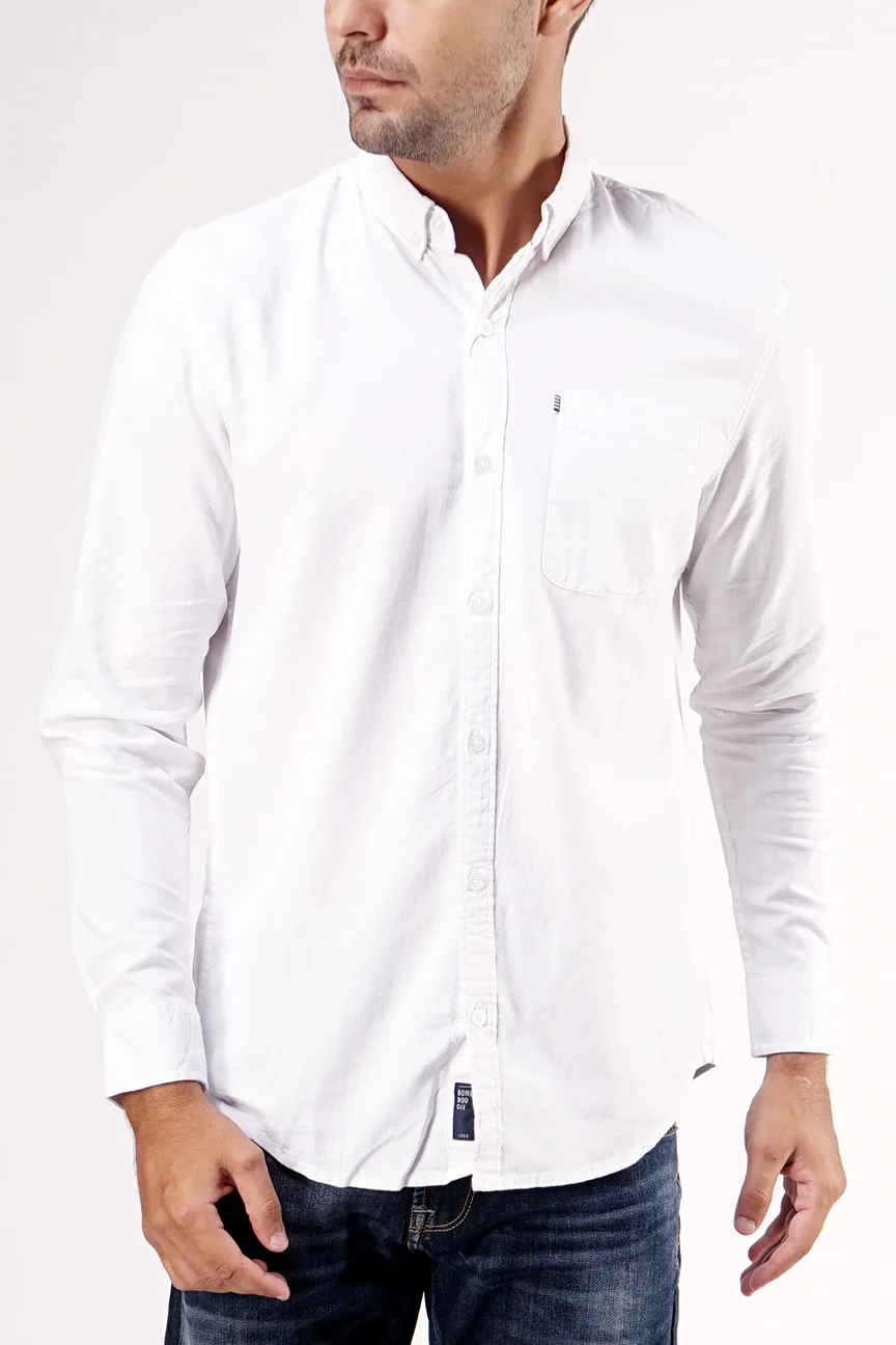 Kemeja Lengan Panjang Warrior White Regular - Image 4