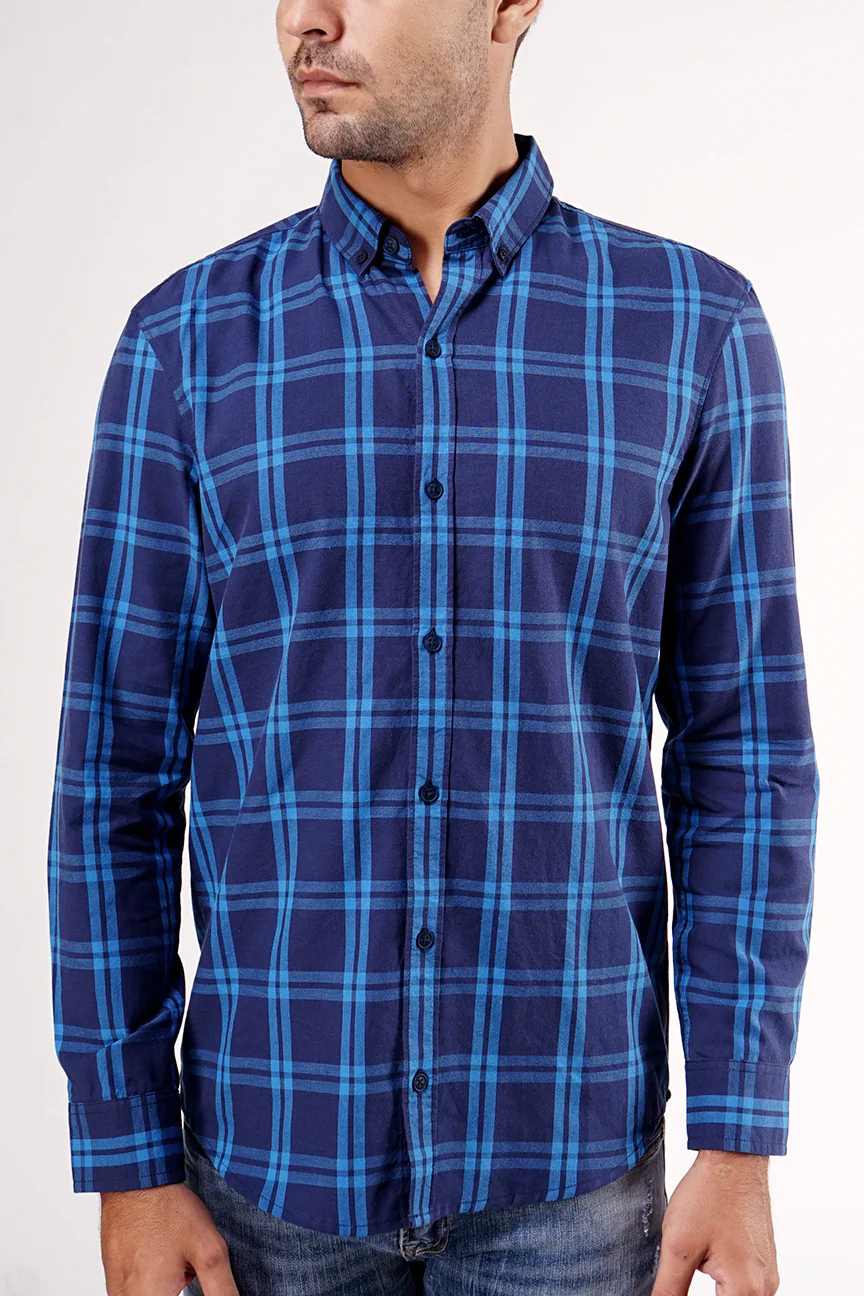 Kemeja Lengan Panjang Regular Wiggly Navy Blue - Image 3