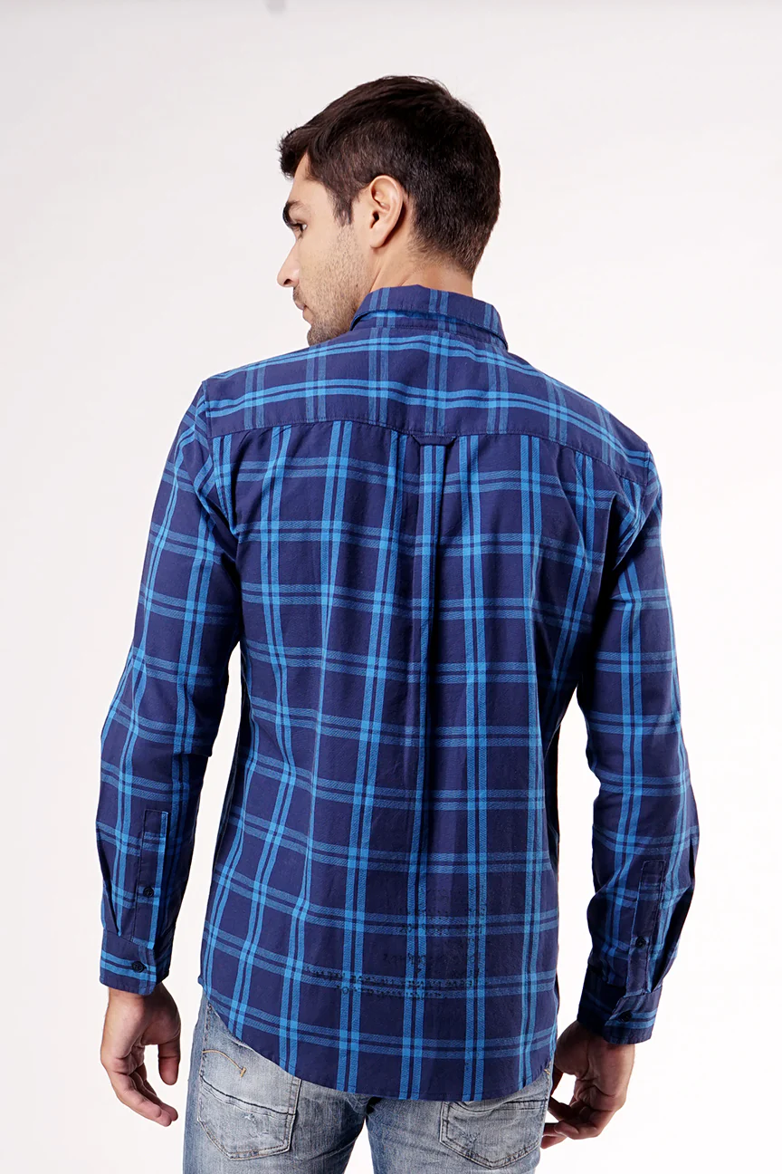Kemeja Lengan Panjang Regular Wiggly Navy Blue - Image 4