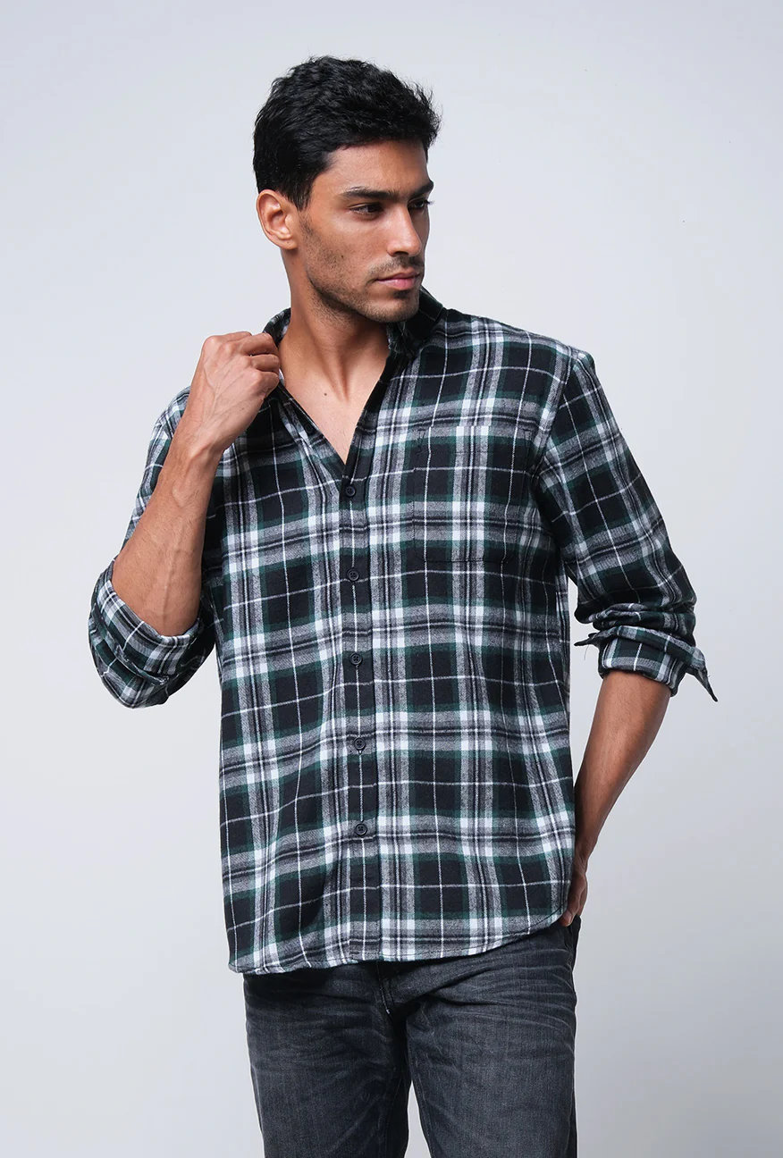 Kemeja Flanel Wincus Green Black - Image 2