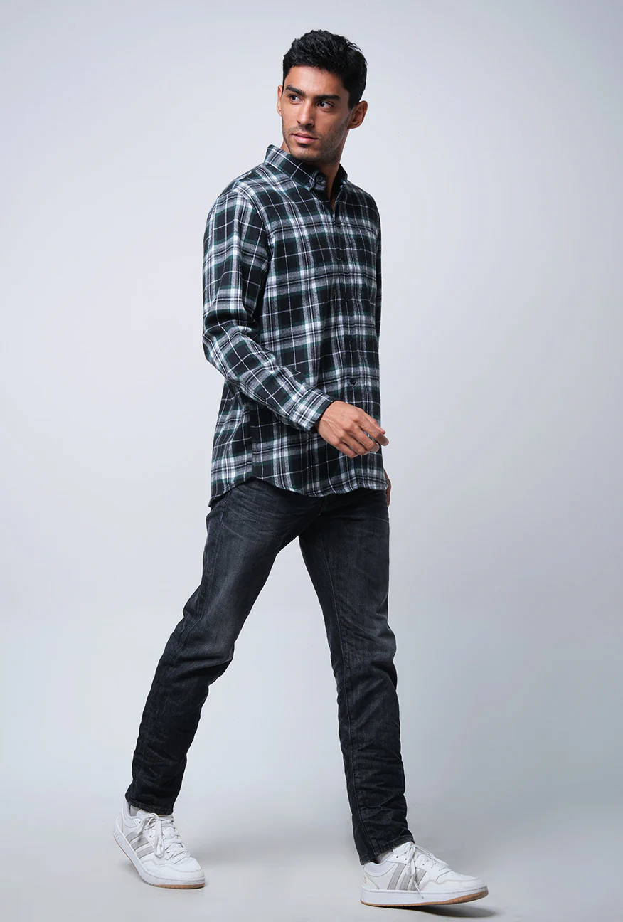 Kemeja Flanel Wincus Green Black - Image 3