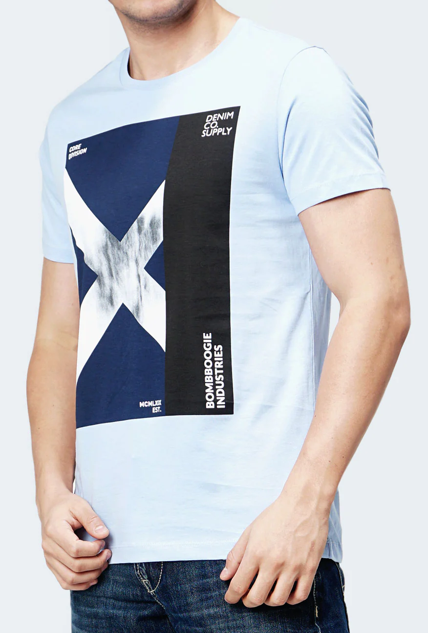 T-Shirt Lengan Pendek Xtrone Light Blue - Image 2