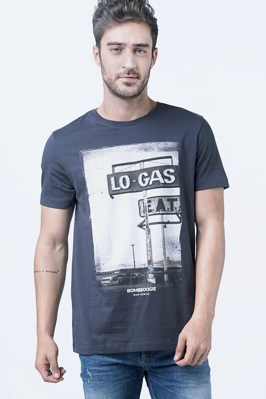 T-Shirt Lengan Pendek Zazzle Grey